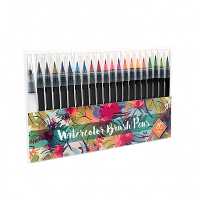 Quality assurance 20 colors calligraphy watercolor art brush marker pens