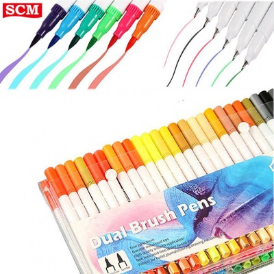 high quality 100 dual brush colored pen art markers best brush pens for lettering