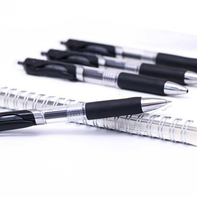 Best selling black ink customised plastic pen business promotional gel ink pen