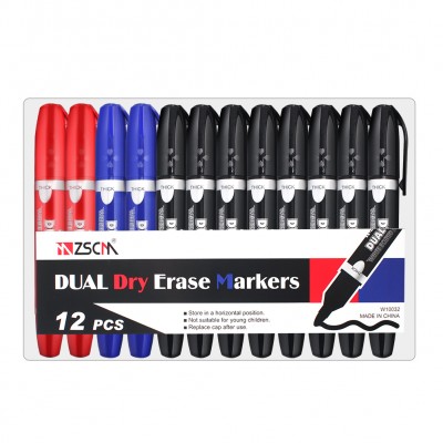 ZSCM  Cheap Whiteboard marker pen Office/School Black/Red/Blue Ink  dry erase whiteboard marker set