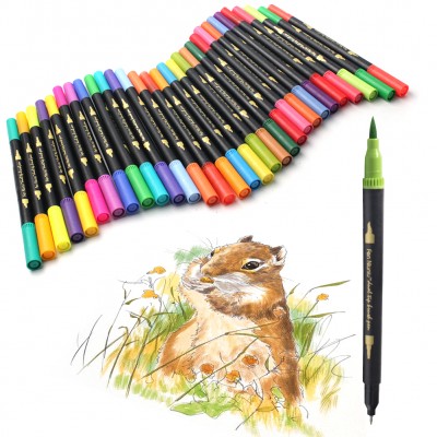 2020 Amazon Hot Selling Dual Tip Brush Pen water color brush pen  set  for drawing