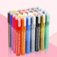 Wholesale 12 colors 3mm fine tip acrylic pen permanent paint marker for metal